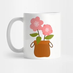 pink flower plant illustration Mug